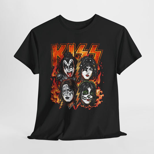 Rock Band Flames Graphic Tee