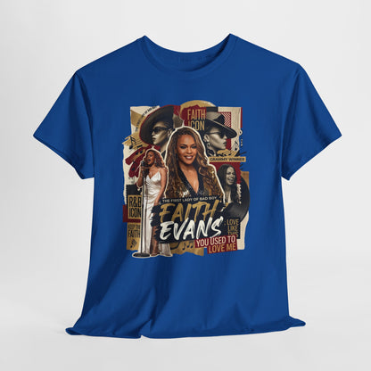 Faith Evans Vintage Collage T-Shirt — "You Used To" Music Tribute Tee