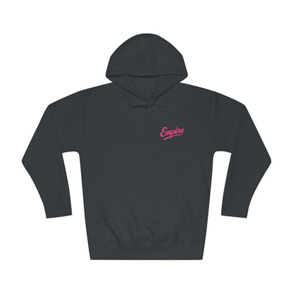 Empire Signature Embroidered Hoodie — Minimal Fleece with Pink 'Empire' Logo