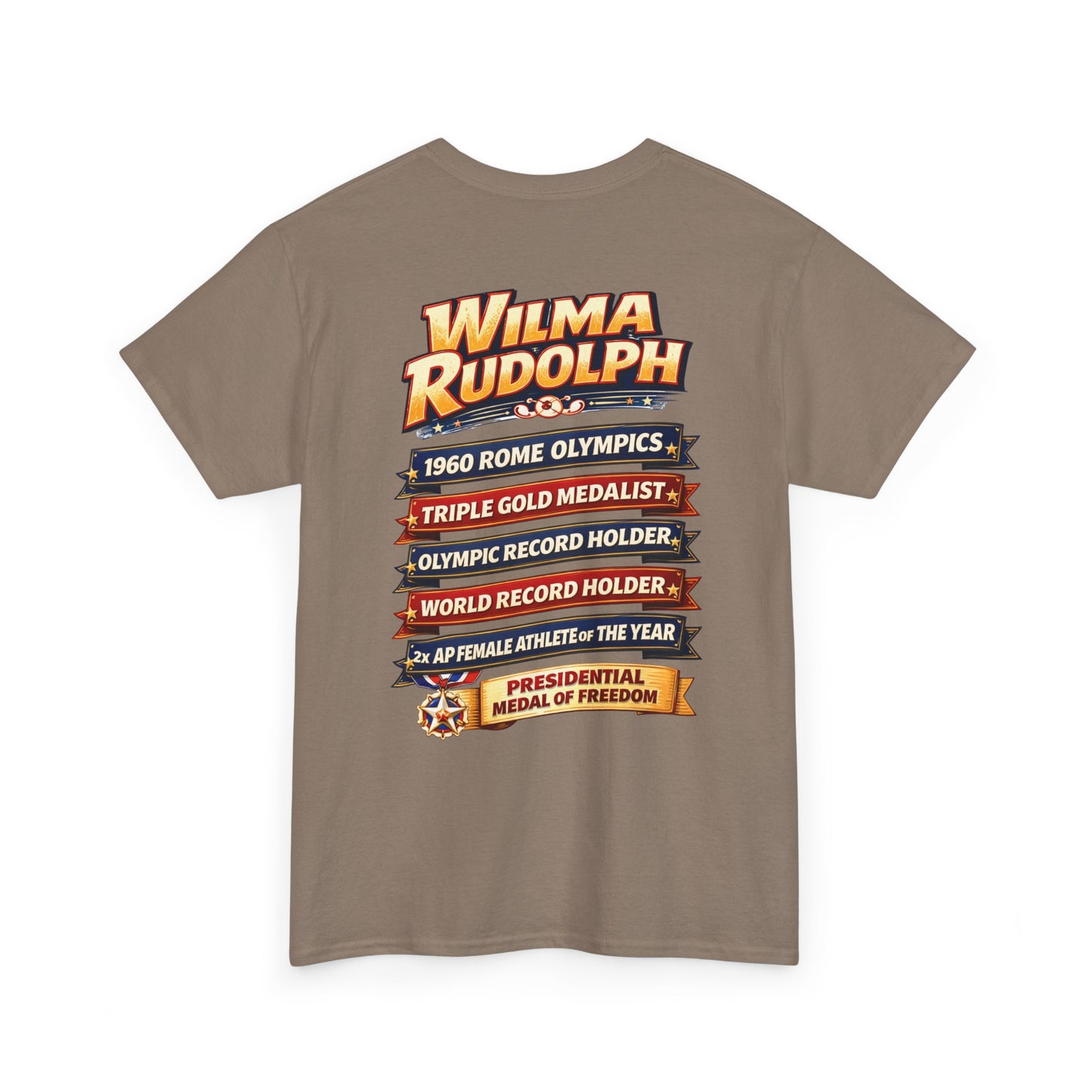 Wilma Rudolph “The Fastest Woman in the World” Graphic Tee – 1960 Rome Triple Gold Olympic Tribute Shirt