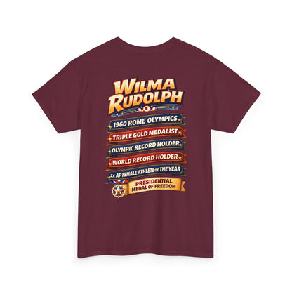 Wilma Rudolph “The Fastest Woman in the World” Graphic Tee – 1960 Rome Triple Gold Olympic Tribute Shirt
