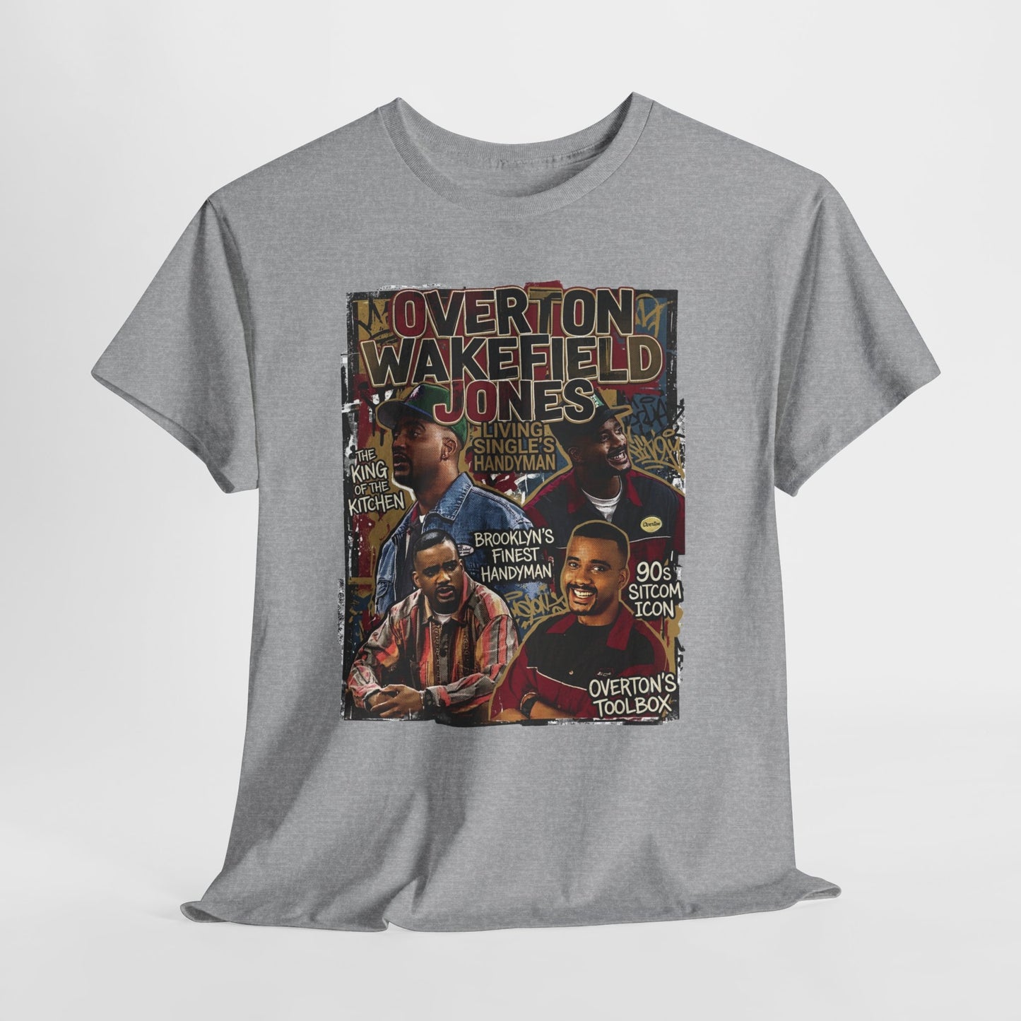 Vintage Living Single Collage T‑Shirt — Overton Wakefield Jones Graphic Tee