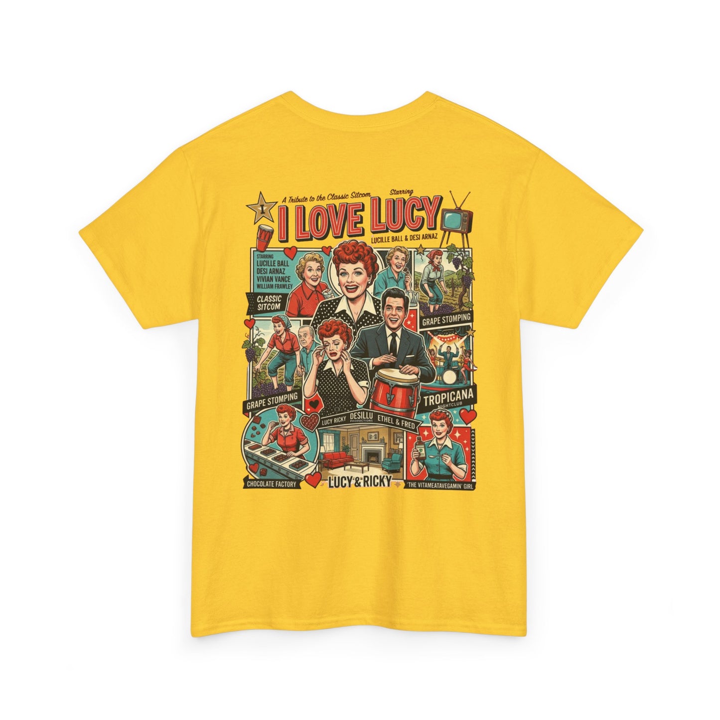I Love Lucy Retro Collage T-Shirt