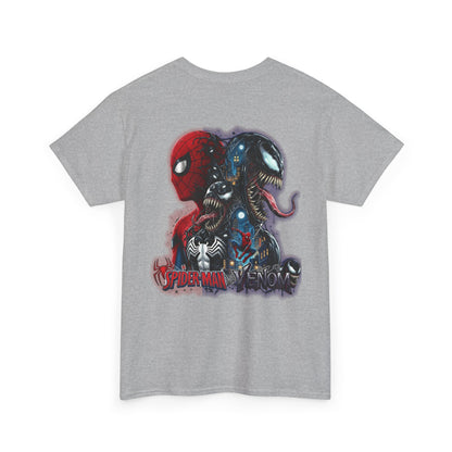 Spider-Man vs Venom Graphic Tee — Superhero Back Print