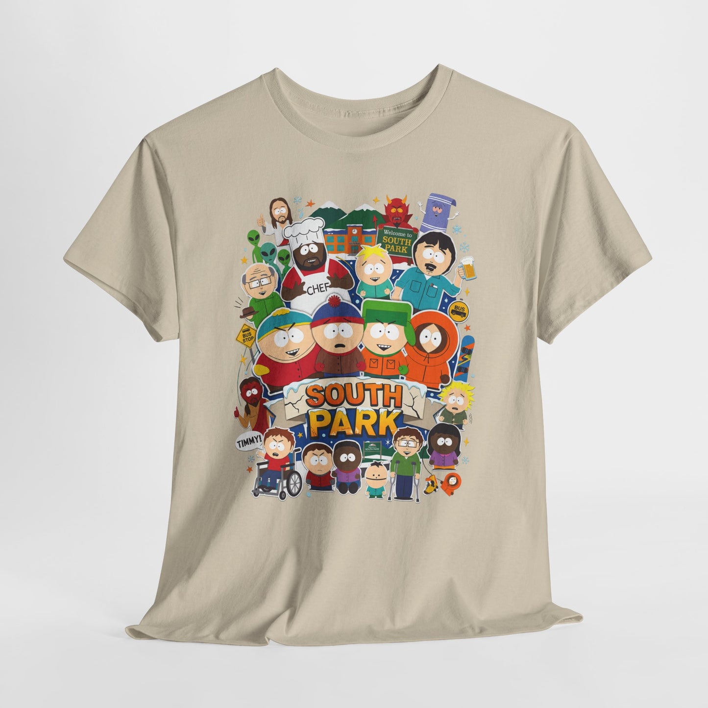 South Park Characters Graphic Tee — Cartoon TV Show Fan T-Shirt
