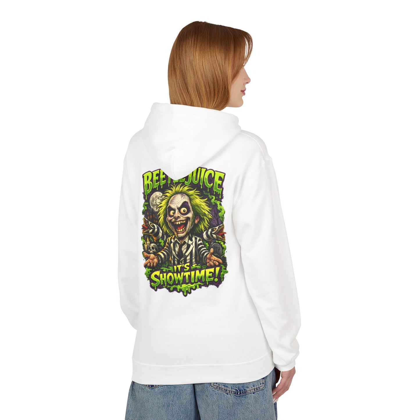 Beetlejuice "It's Showtime" Unisex Midweight Softstyle Fleece Hoodie