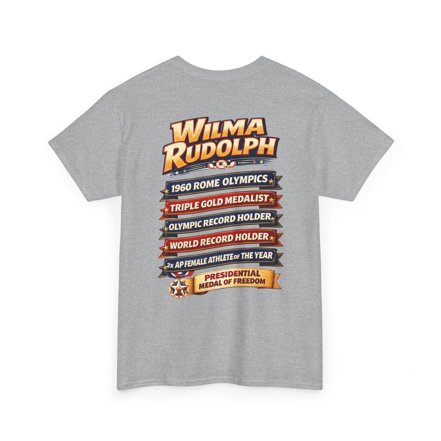Wilma Rudolph “The Fastest Woman in the World” Graphic Tee – 1960 Rome Triple Gold Olympic Tribute Shirt