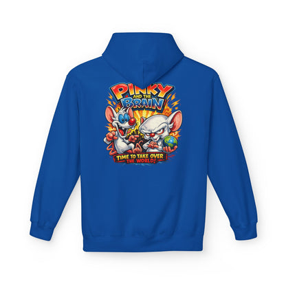 Pinky and the Brain "Time to Take Over the World" Midweight Softstyle Fleece Hoodie