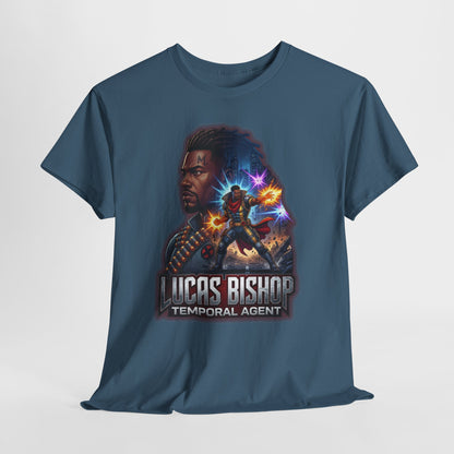 Lucas Bishop Temporal Agent T-Shirt — Retro Sci‑Fi Movie Poster Tee
