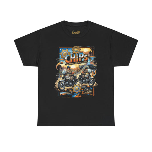 CHiPs Retro Motorcycle Tee — Vintage Police Biker Graphic T-Shirt