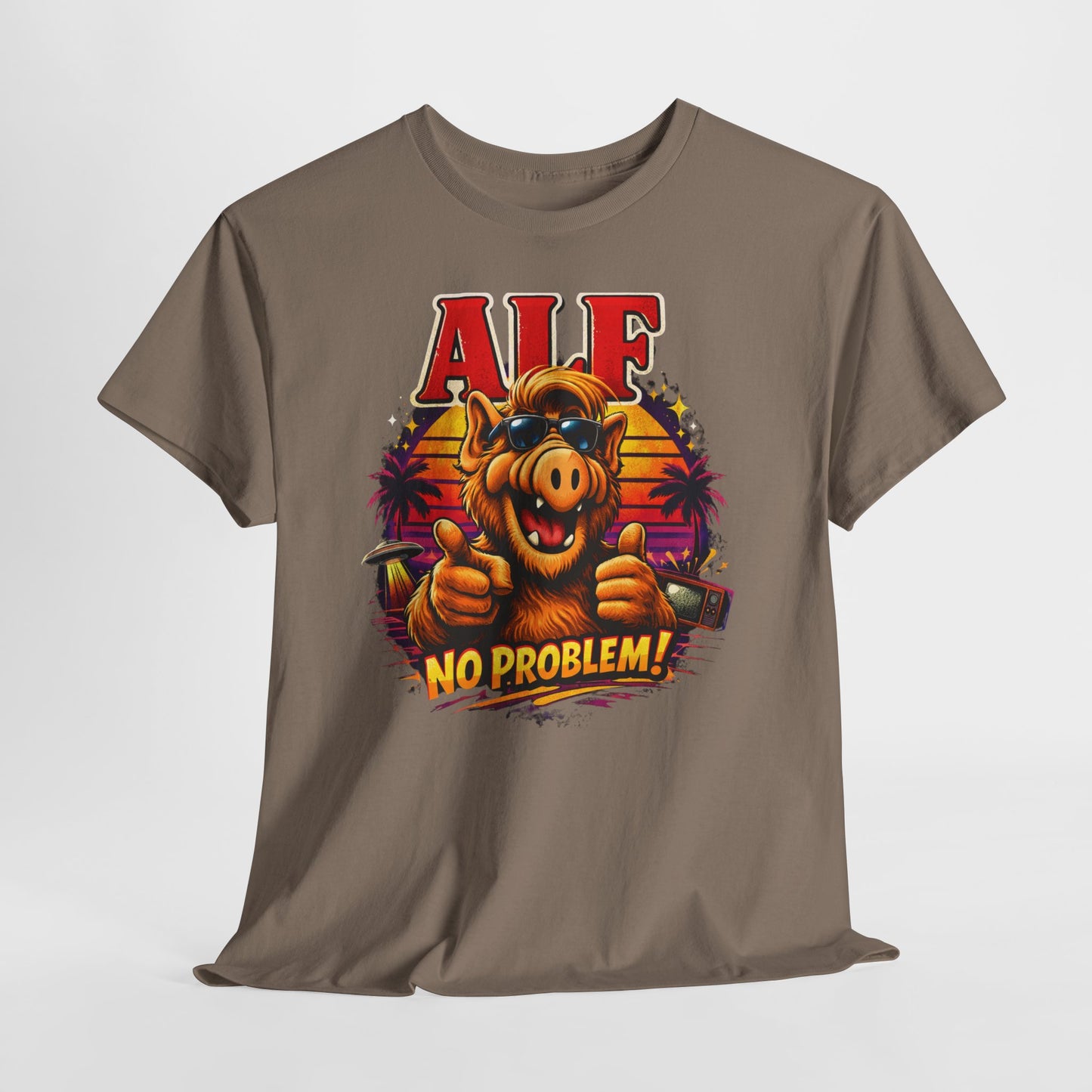 ALF “No Problem!” Graphic Tee — Retro 80s TV Character T-Shirt