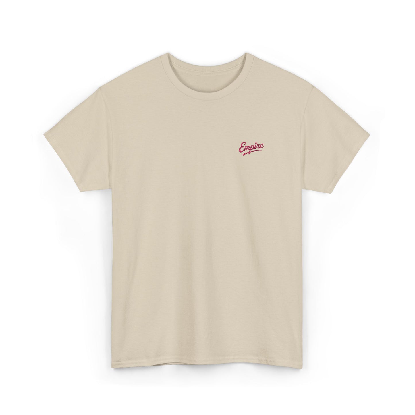 Signature Embroidered Empire Pink Chest Logo T-Shirt