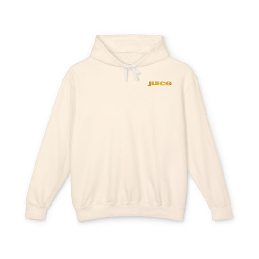 Raheem Hoodie — 'Juice' Portrait Hoodie with Quote (Half-Face Design)