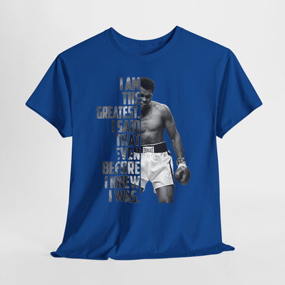 Boxing Champion Quote Tee — "I Am The Greatest" Graphic T‑Shirt