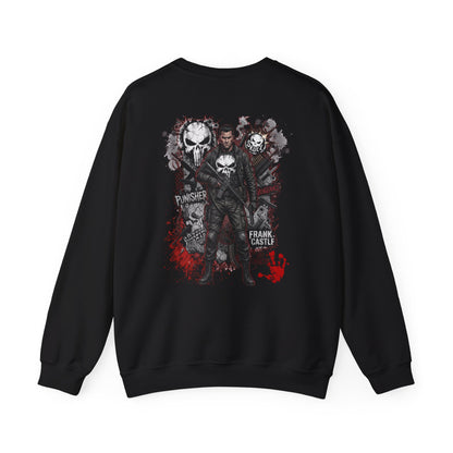 Punisher Graphic Crewneck Sweatshirt — Frank Castle Skull Design