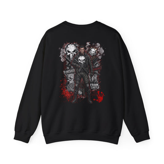Punisher Graphic Crewneck Sweatshirt — Frank Castle Skull Design