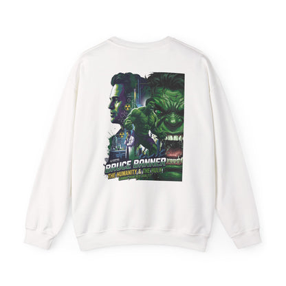 Hulk Graphic Crewneck Sweatshirt — Bruce Banner Movie Poster Design
