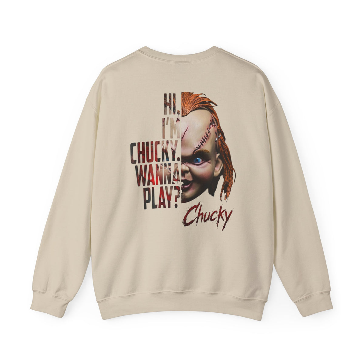 Chucky Horror Movie Graphic Crewneck Sweatshirt