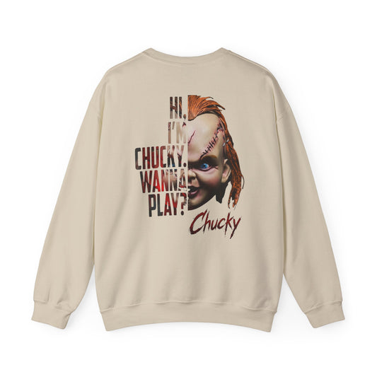 Chucky Horror Movie Graphic Crewneck Sweatshirt