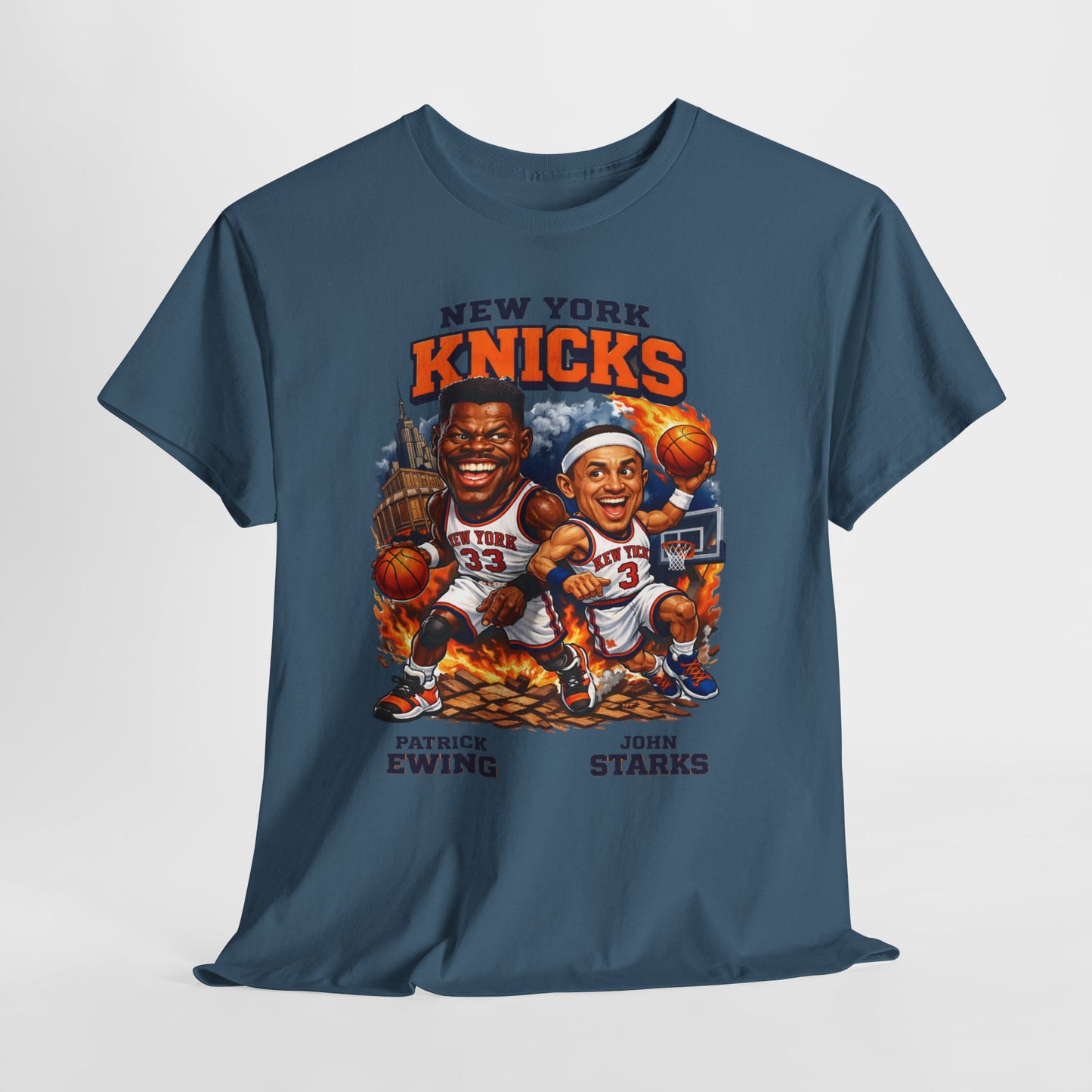 New York Knicks Patrick Ewing & John Starks Retro Basketball Tee