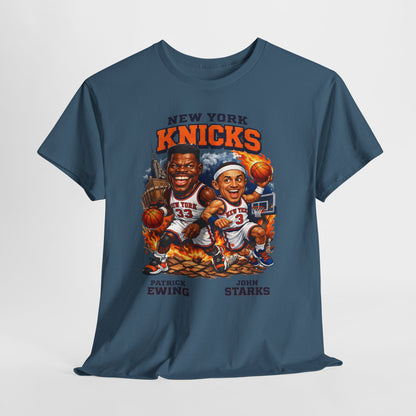 New York Knicks Patrick Ewing & John Starks Retro Basketball Tee