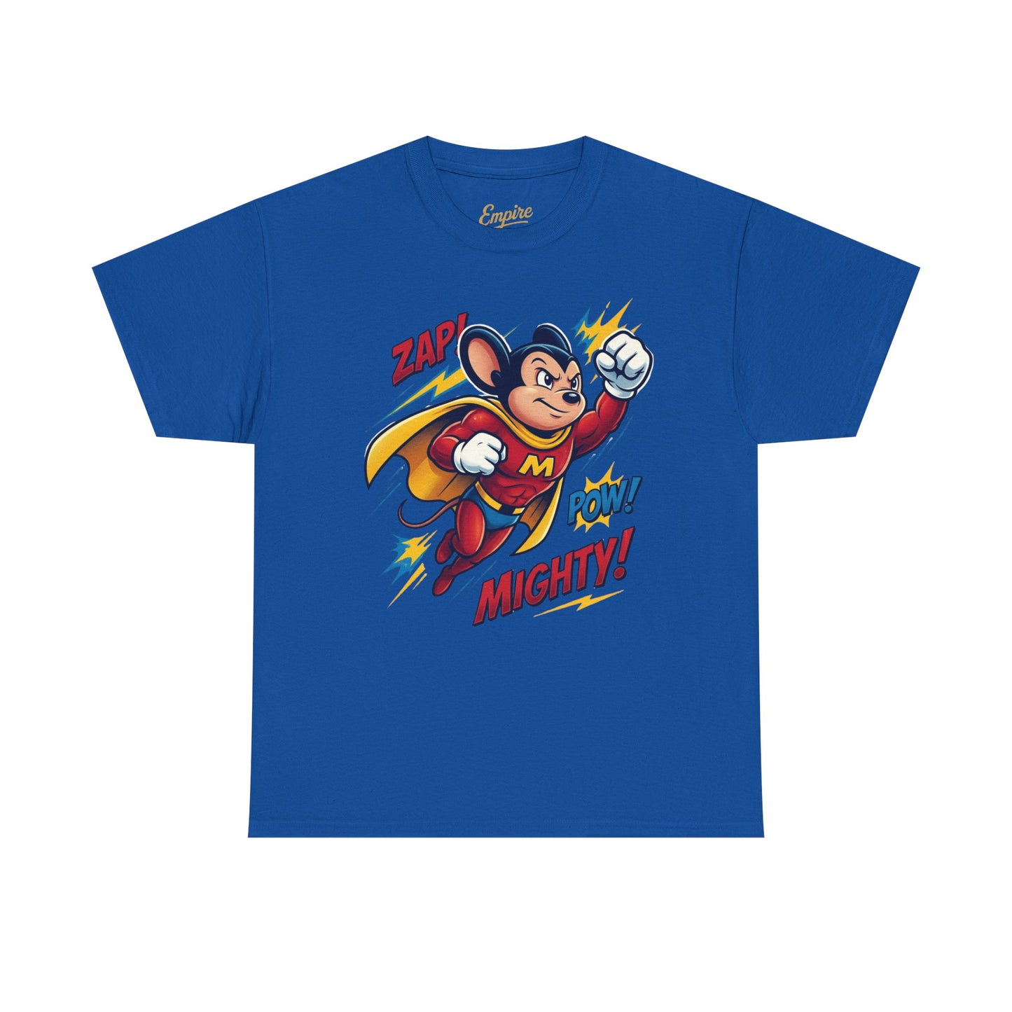 Mighty Mouse Comic Tee — Retro Superhero Kids Graphic T-Shirt