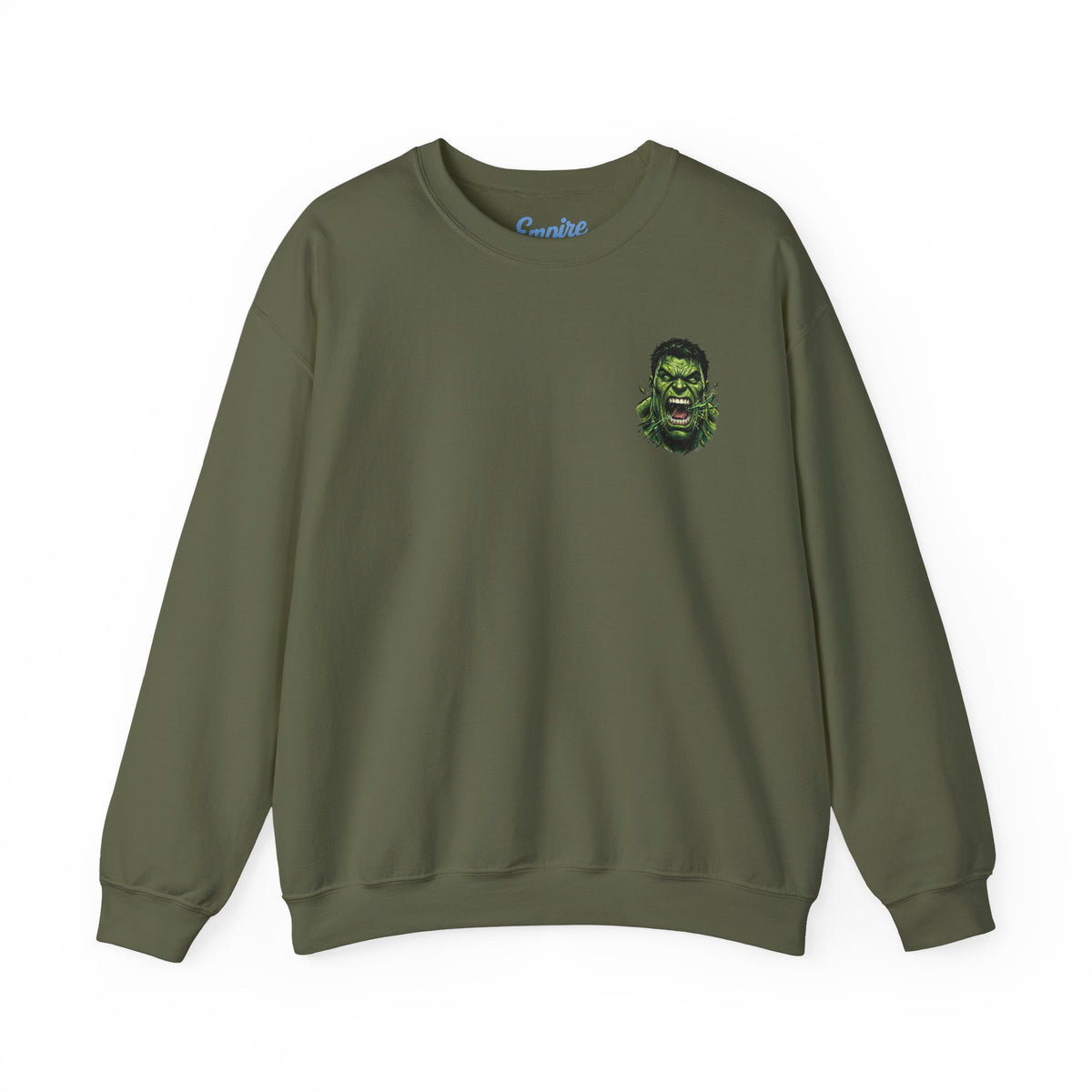 Hulk Graphic Crewneck Sweatshirt — Bruce Banner Movie Poster Design