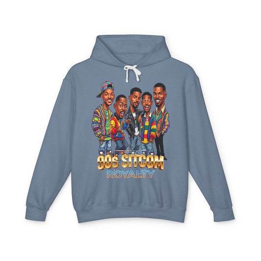 90s Sitcom Tribute Hoodie — Cartoon Cast Graphic Pullover