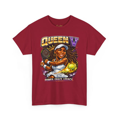 Queen V Tennis Tee — "Queen V" Venus Williams Tribute Shirt