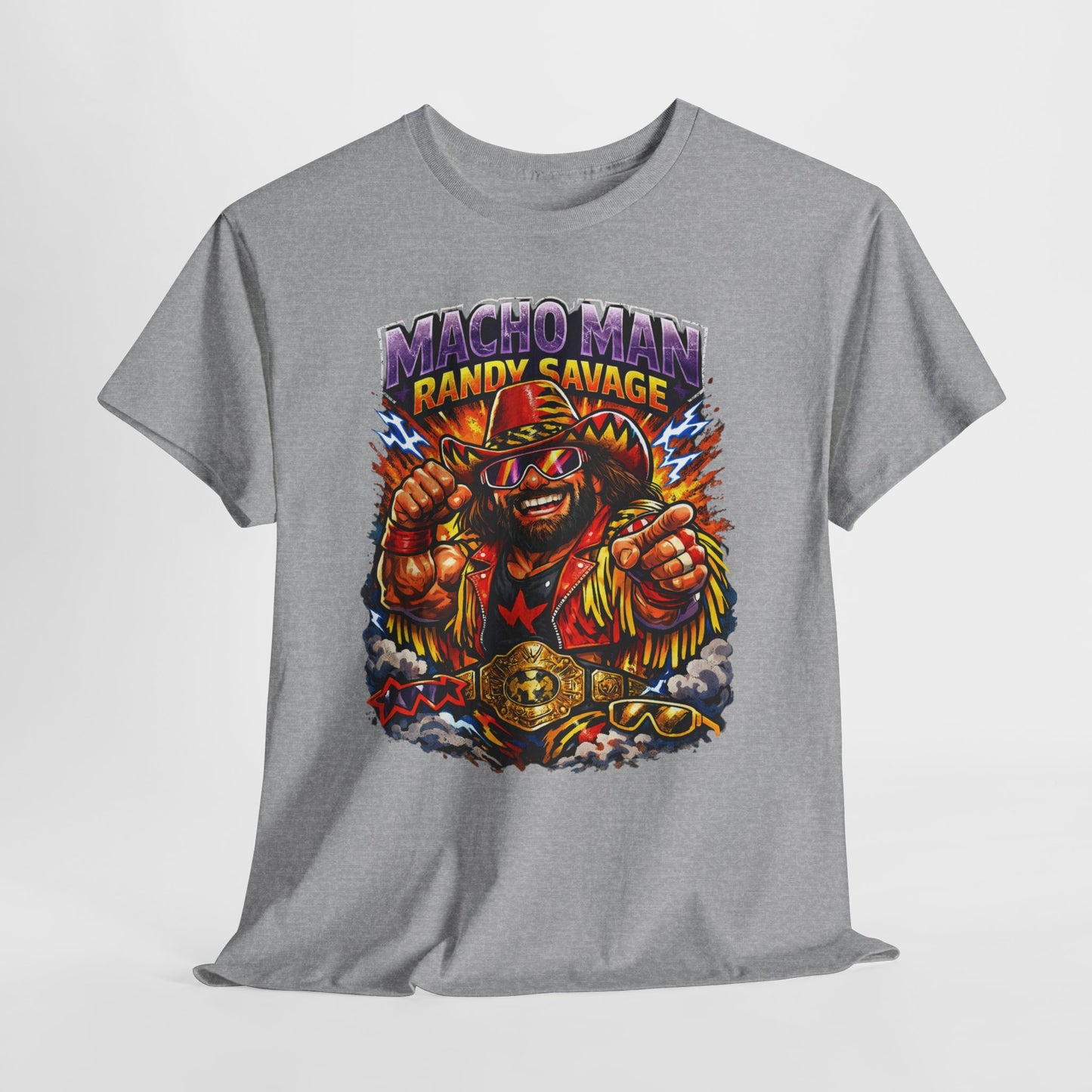 Retro Wrestling Graphic Tee — "Macho Man Randy Savage" Vintage Style