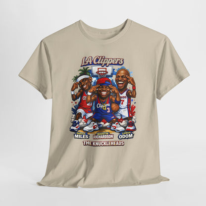 LA Clippers Cartoon Roster Tee — "The Knuckleheads" Team Graphic T-Shirt