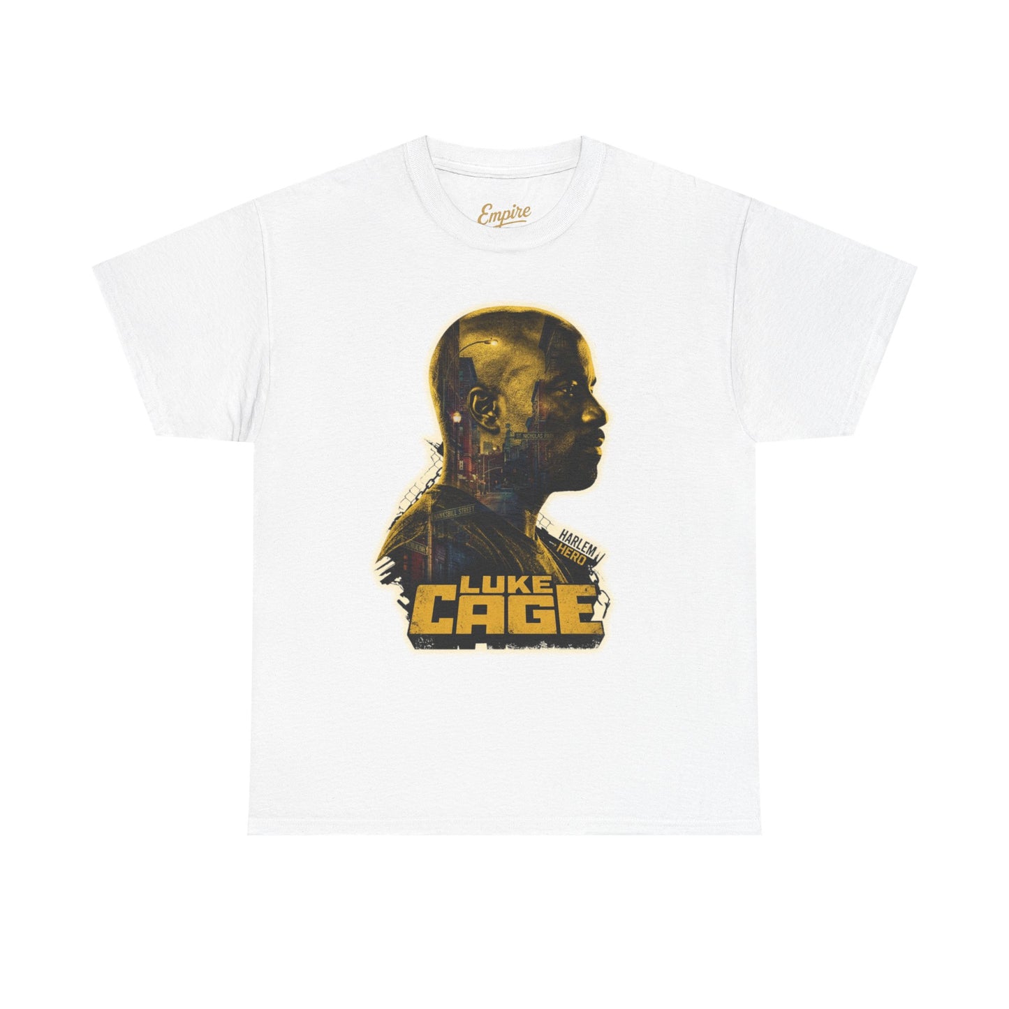 Luke Cage Profile Graphic Tee — Retro Marvel Street Hero T‑Shirt