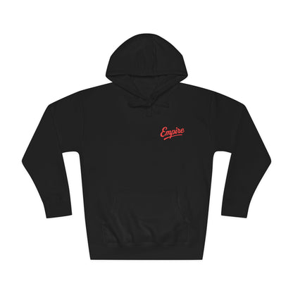 Empire Signature Embroidered Hoodie — Minimal Fleece with Red 'Empire' Logo
