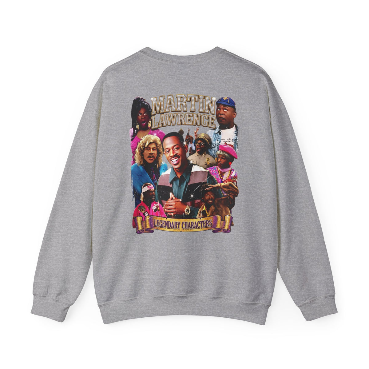Martin Crewneck Sweatshirt — 'Legendary Characters' Retro TV Cast Graphic
