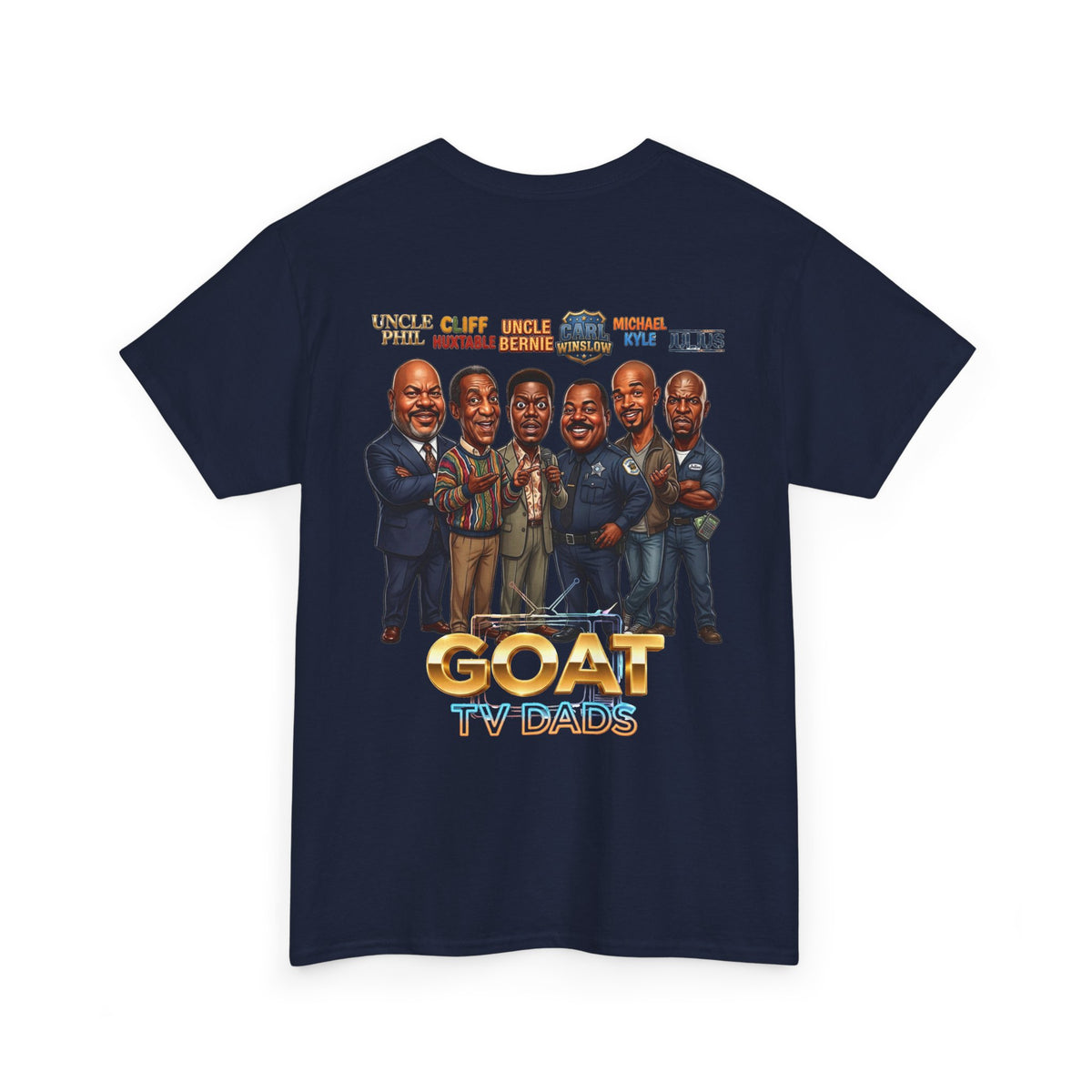 GOAT TV Dads T-Shirt — Caricature TV Fathers Reunion Tee