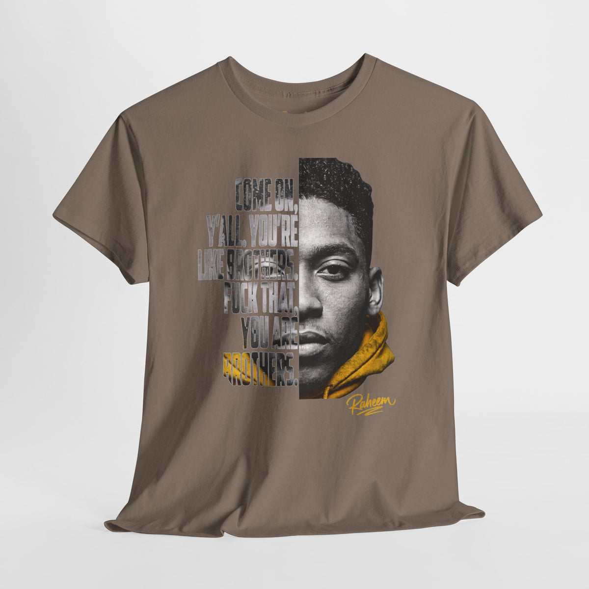 Raheem "Juice" Portrait Quote Tee — "You Are Brothers" Graphic T-Shirt