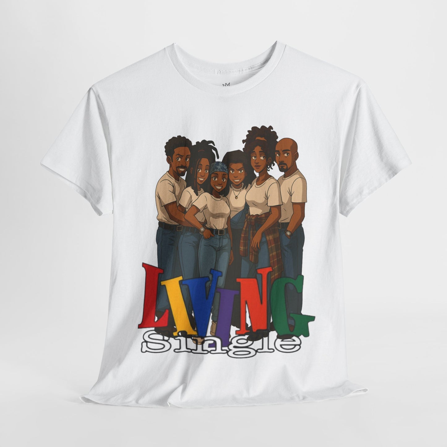 Living Single Unisex Heavy Cotton Tee - Nostalgic TV Show T-Shirt for Fans