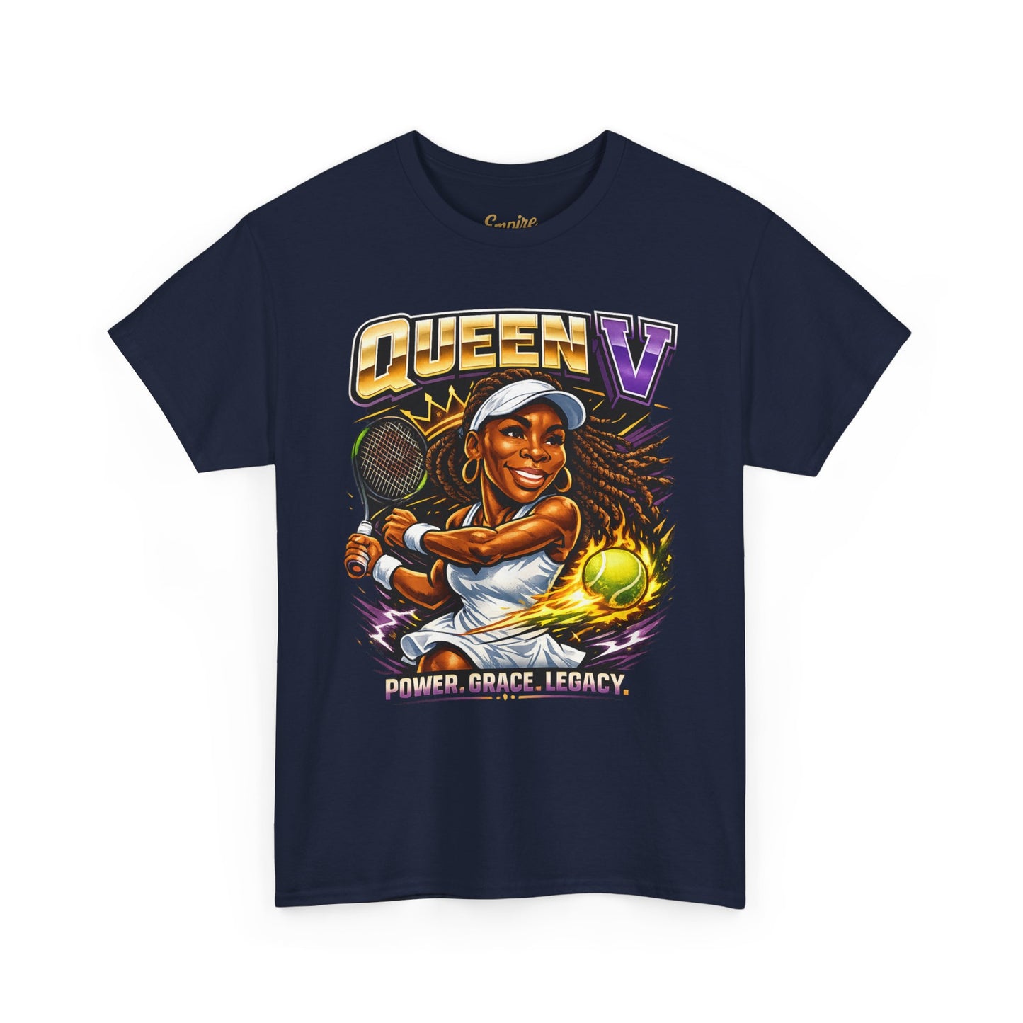 Queen V Tennis Tee — "Queen V" Venus Williams Tribute Shirt