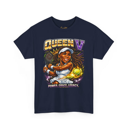 Queen V Tennis Tee — "Queen V" Venus Williams Tribute Shirt