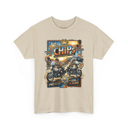 CHiPs Retro Motorcycle Tee — Vintage Police Biker Graphic T-Shirt