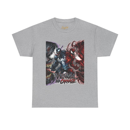 Venom vs Carnage Graphic Tee - Comic Movie Villains Shirt