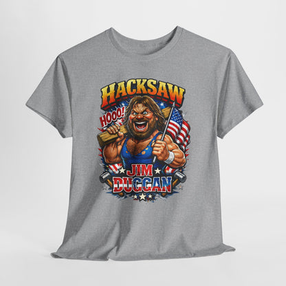 Jim Duggan “Hacksaw” Graphic Tee – Retro Wrestling Fan Shirt