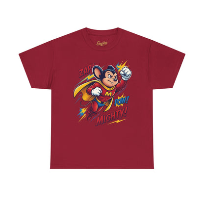 Mighty Mouse Comic Tee — Retro Superhero Kids Graphic T-Shirt