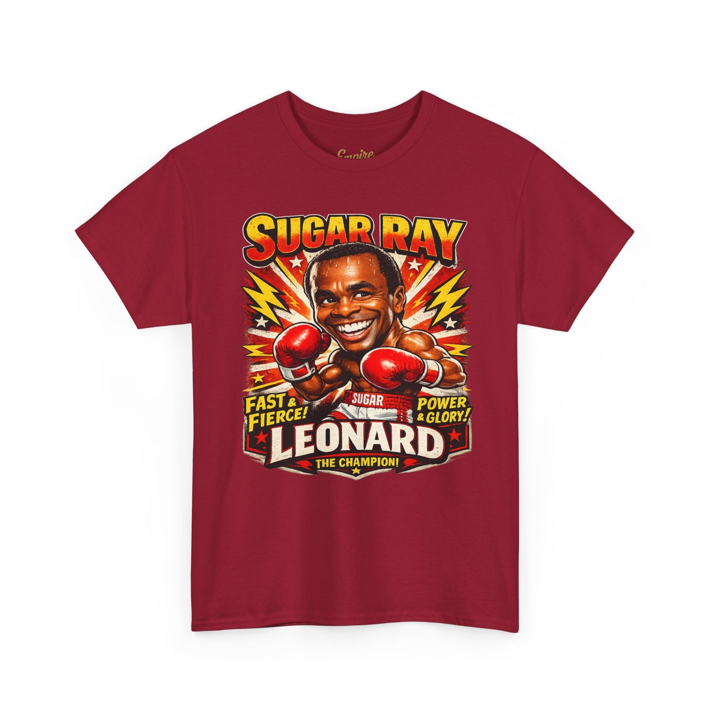 Vintage Boxing Champion Tee – “Sugar Ray Leonard” Graphic Shirt