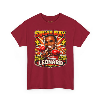 Vintage Boxing Champion Tee – “Sugar Ray Leonard” Graphic Shirt