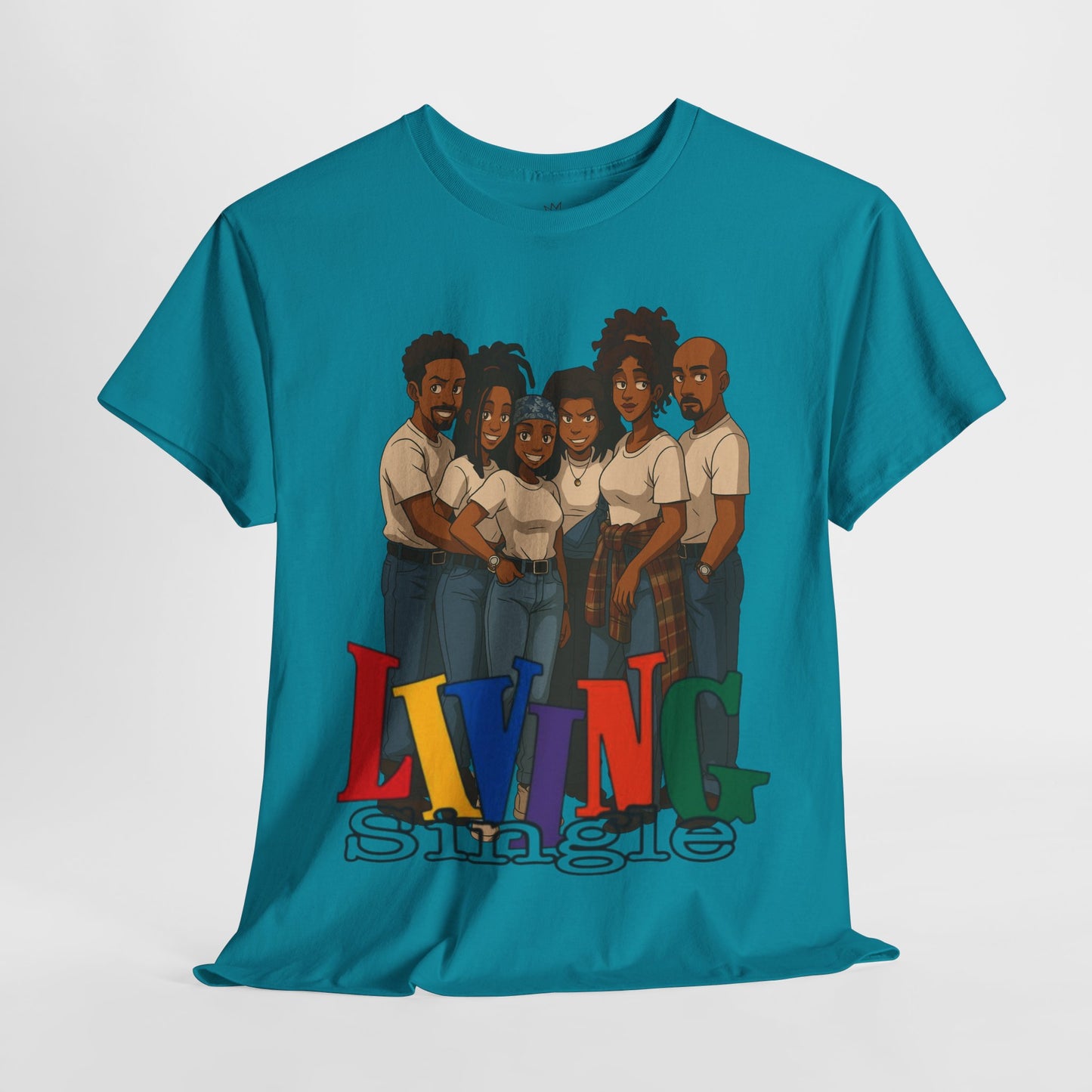 Living Single Unisex Heavy Cotton Tee - Nostalgic TV Show T-Shirt for Fans