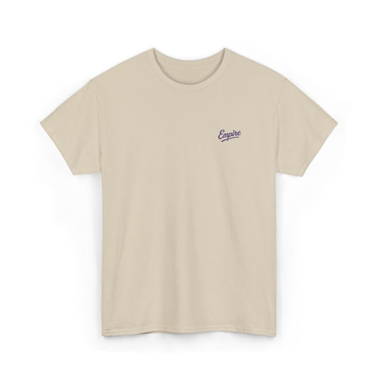 Signature Embroidered Empire Purple Chest Logo T-Shirt