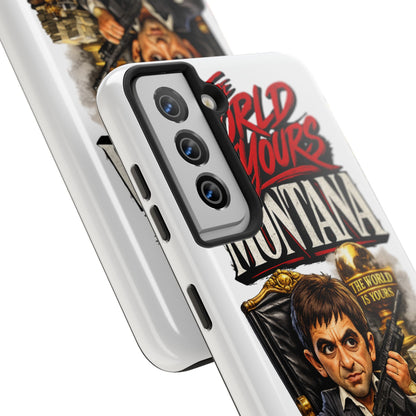 Tony Montana "The World Is Yours" Vintage Caricature Tough Phone Case