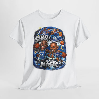 Orlando Magic Basketball Tee — Shaq & Penny Retro Cartoon Design