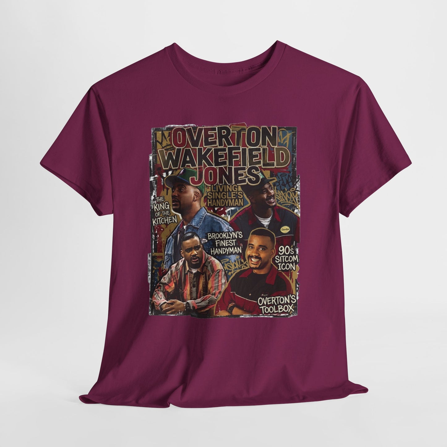 Vintage Living Single Collage T‑Shirt — Overton Wakefield Jones Graphic Tee